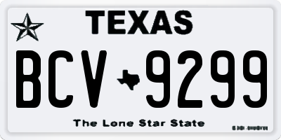 TX license plate BCV9299
