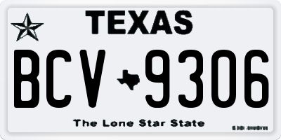 TX license plate BCV9306