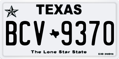 TX license plate BCV9370