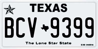 TX license plate BCV9399