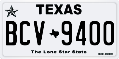 TX license plate BCV9400