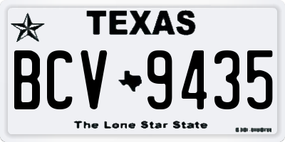 TX license plate BCV9435