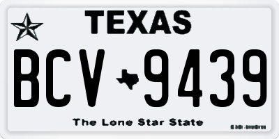 TX license plate BCV9439