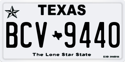 TX license plate BCV9440