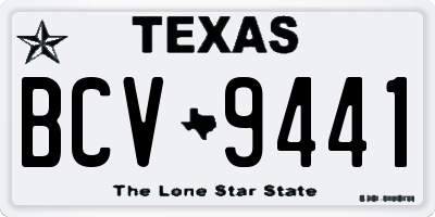 TX license plate BCV9441