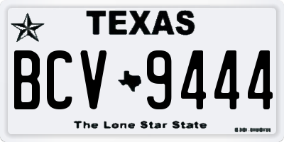 TX license plate BCV9444