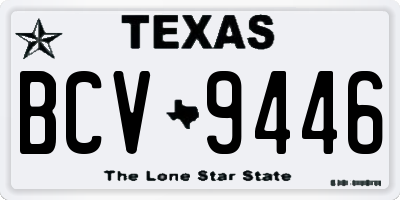 TX license plate BCV9446