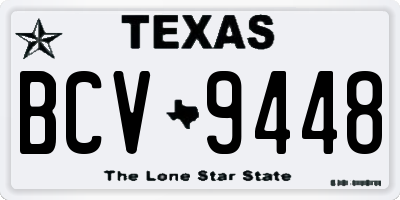 TX license plate BCV9448