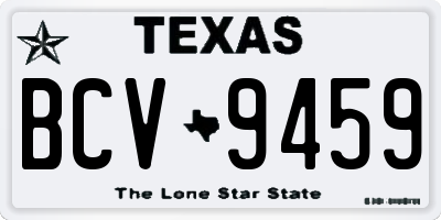 TX license plate BCV9459