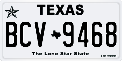 TX license plate BCV9468