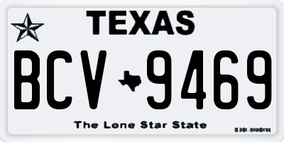TX license plate BCV9469