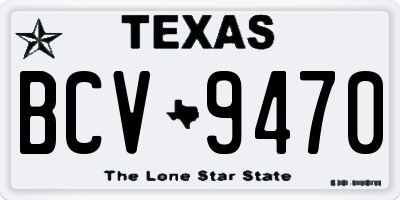 TX license plate BCV9470