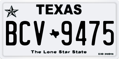 TX license plate BCV9475