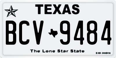 TX license plate BCV9484