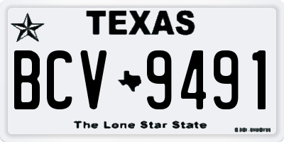 TX license plate BCV9491