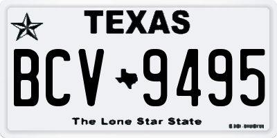 TX license plate BCV9495