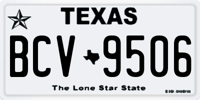 TX license plate BCV9506