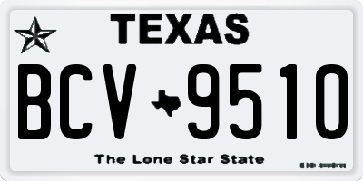 TX license plate BCV9510
