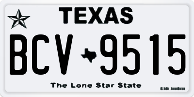 TX license plate BCV9515