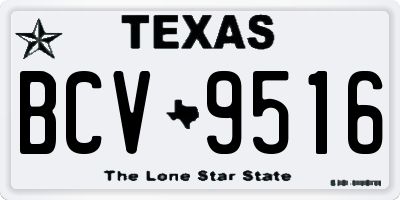 TX license plate BCV9516
