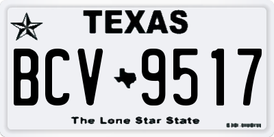 TX license plate BCV9517