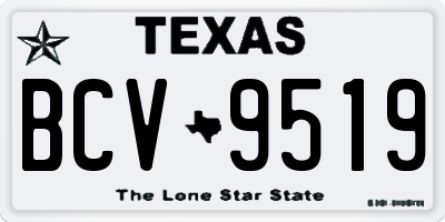 TX license plate BCV9519