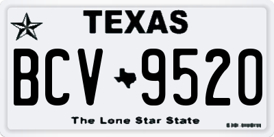 TX license plate BCV9520