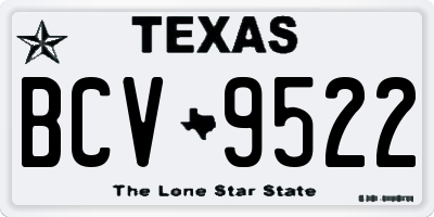TX license plate BCV9522