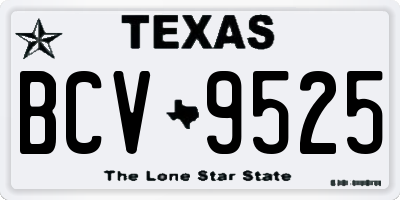 TX license plate BCV9525