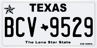 TX license plate BCV9529