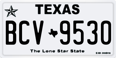 TX license plate BCV9530