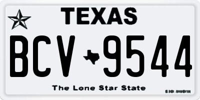TX license plate BCV9544