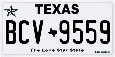 TX license plate BCV9559