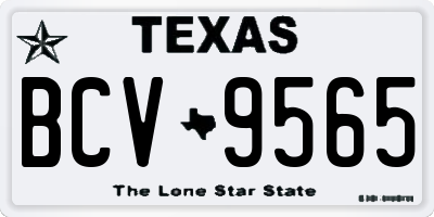 TX license plate BCV9565