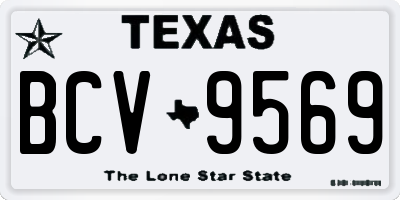TX license plate BCV9569