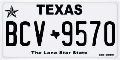 TX license plate BCV9570