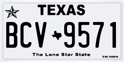 TX license plate BCV9571
