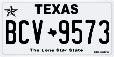 TX license plate BCV9573