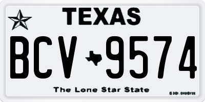 TX license plate BCV9574