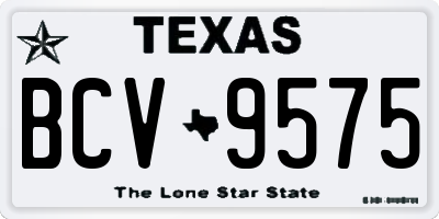TX license plate BCV9575