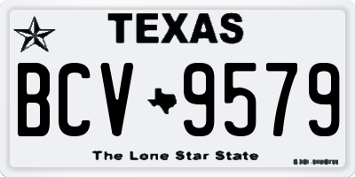 TX license plate BCV9579