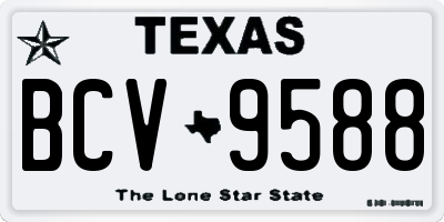 TX license plate BCV9588