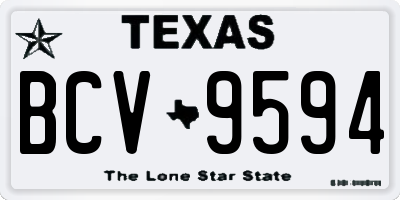 TX license plate BCV9594