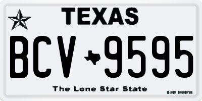 TX license plate BCV9595