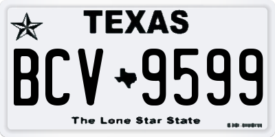 TX license plate BCV9599