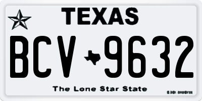 TX license plate BCV9632