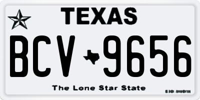 TX license plate BCV9656