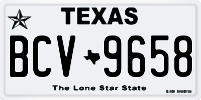 TX license plate BCV9658