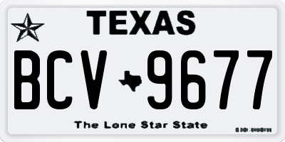 TX license plate BCV9677
