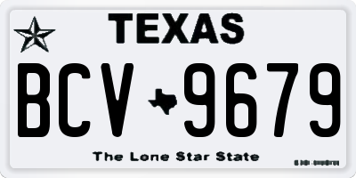 TX license plate BCV9679